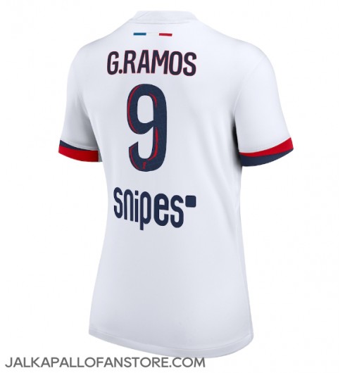 Paris Saint-Germain Goncalo Ramos #9 Vieraspaita Naisten 2025-26 Lyhythihainen Paris Saint-Germain Goncalo Ramos #9 Vieraspaita Naisten 2025-26 Lyhythihainen